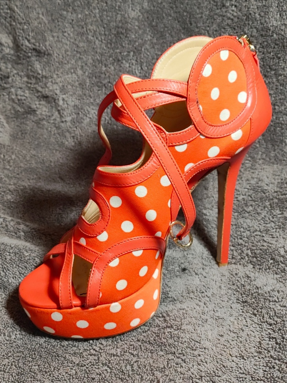 Jerome C. Rousseau Platform Polka Dot Shoes 38.5